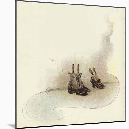 Shoes Outside Bedroom Door at Claridge's Hotel-Dudley Hardy-Mounted Giclee Print