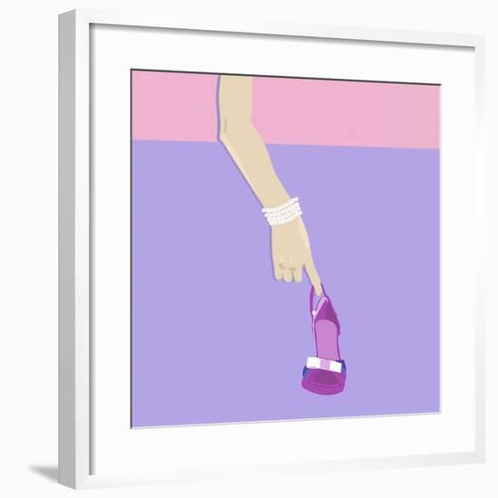 Shoes & Pearls-Puntoos-Framed Art Print