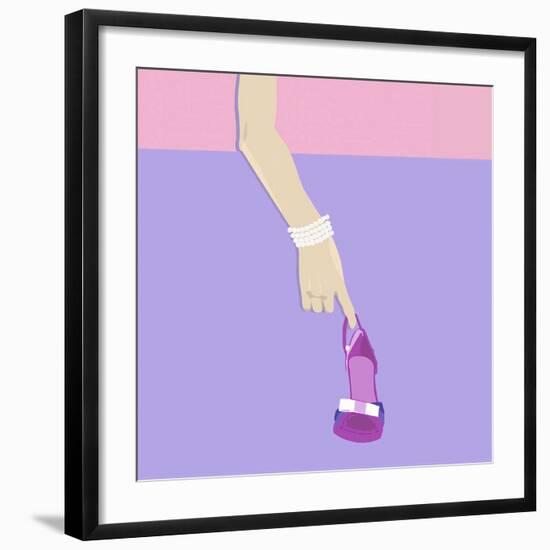 Shoes & Pearls-Puntoos-Framed Art Print