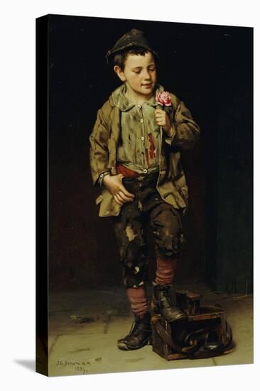 Shoeshine Boy, 1884-John George Brown-Stretched Canvas