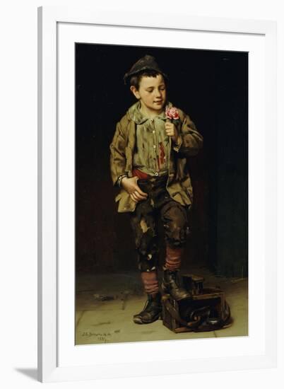 Shoeshine Boy, 1884-John George Brown-Framed Giclee Print