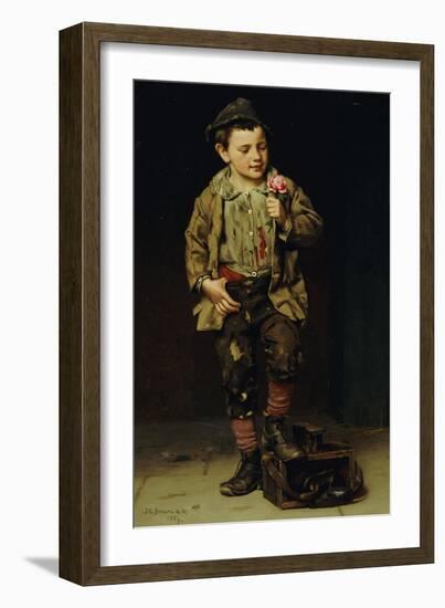 Shoeshine Boy, 1884-John George Brown-Framed Giclee Print