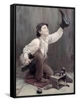 Shoeshine Boy-Karl Witkowski-Framed Stretched Canvas