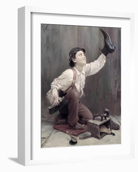 Shoeshine Boy-Karl Witkowski-Framed Giclee Print