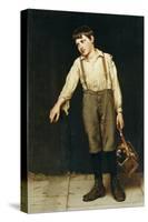 Shoeshine Boy-John George Brown-Stretched Canvas