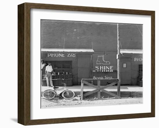 Shoeshine Stand, Southeastern U.S.-Walker Evans-Framed Photo