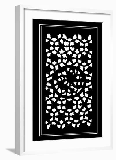 Shoji Screen in Ebony II-Vision Studio-Framed Art Print