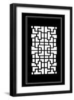 Shoji Screen in Ebony III-Vision Studio-Framed Art Print