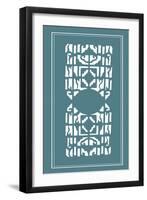 Shoji Screen in Teal I-Vision Studio-Framed Art Print