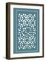 Shoji Screen in Teal II-Vision Studio-Framed Art Print