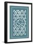 Shoji Screen in Teal II-Vision Studio-Framed Art Print