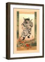 'Shoki and the Demons', c1880, (1886)-Wilhelm Greve-Framed Giclee Print