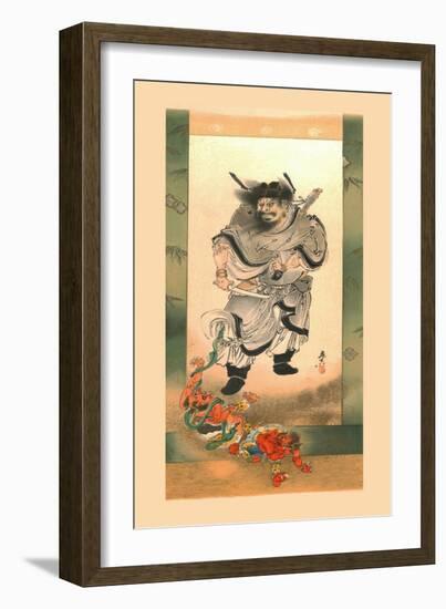 'Shoki and the Demons', c1880, (1886)-Wilhelm Greve-Framed Giclee Print