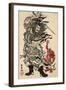 Shoki and Two Demons-Kyosai Kawanabe-Framed Giclee Print