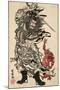 Shoki and Two Demons-Kyosai Kawanabe-Mounted Giclee Print