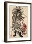 Shoki and Two Demons-Kyosai Kawanabe-Framed Premium Giclee Print