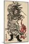 Shoki and Two Demons-Kyosai Kawanabe-Mounted Premium Giclee Print