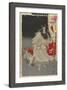 Shoki Capturing a Demon, 1890-Tsukioka Yoshitoshi-Framed Giclee Print
