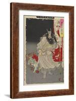 Shoki Capturing a Demon, 1890-Tsukioka Yoshitoshi-Framed Giclee Print