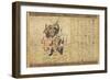 Shoki from Extermination of Evil Hanging Scroll-null-Framed Giclee Print