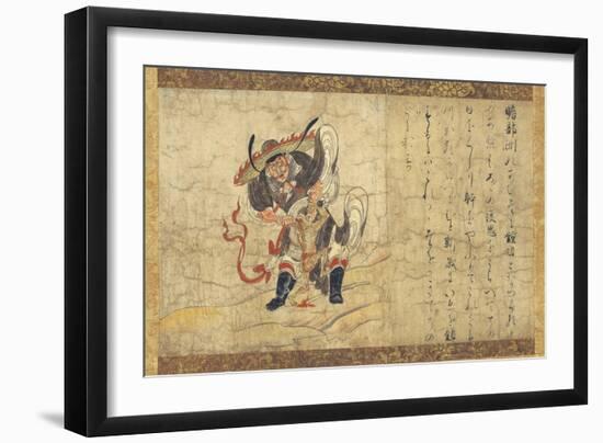 Shoki from Extermination of Evil Hanging Scroll-null-Framed Giclee Print