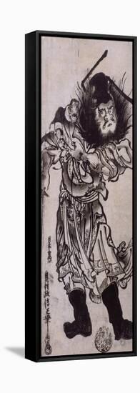Shôki, le tueur de démon-Okumura Masanobu-Framed Stretched Canvas