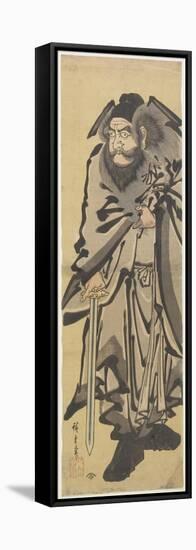 Shoki the Demon Queller, C. 1840-Utagawa Hiroshige-Framed Stretched Canvas