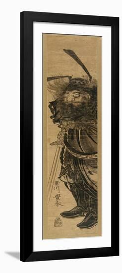 Shoki the Demon Queller, in Sumi, C.1772-81-Utagawa Toyoharu-Framed Giclee Print