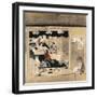 Shokunin Zukushi-E, Craftsmen at Work, Fan Makers, Detail from Screen, Japan, Edo Period-null-Framed Giclee Print