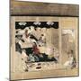 Shokunin Zukushi-E, Craftsmen at Work, Fan Makers, Detail from Screen, Japan, Edo Period-null-Mounted Giclee Print