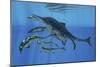 Shonisaurus Hunting Cymbospondylus in Triassic Waters-Stocktrek Images-Mounted Art Print