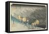 Shono--Driving Rain, C. 1833-Utagawa Hiroshige-Framed Stretched Canvas