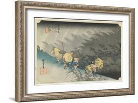 Shono--Driving Rain, C. 1833-Utagawa Hiroshige-Framed Giclee Print