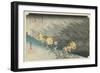 Shono--Driving Rain, C.1833-Utagawa Hiroshige-Framed Giclee Print