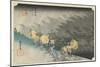 Shono--Driving Rain, C.1833-Utagawa Hiroshige-Mounted Giclee Print