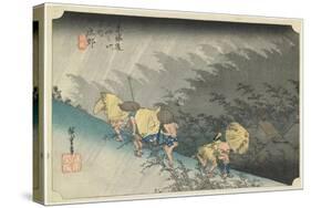 Shono--Driving Rain, C.1833-Utagawa Hiroshige-Stretched Canvas