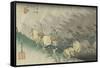 Shôno, pluie d'orage-Ando Hiroshige-Framed Stretched Canvas