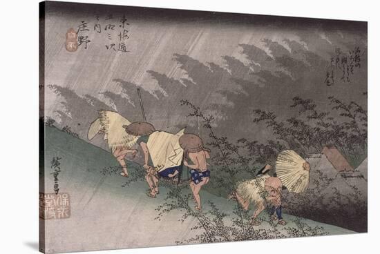 Shôno, pluie d'orage-Ando Hiroshige-Stretched Canvas