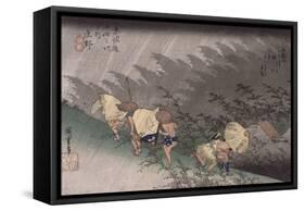 Shôno, pluie d'orage-Ando Hiroshige-Framed Stretched Canvas