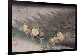 Shôno, pluie d'orage-Ando Hiroshige-Framed Giclee Print