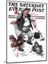 "Shoo Chickens !," Saturday Evening Post Cover, June 2, 1923-Joseph Christian Leyendecker-Mounted Premium Giclee Print