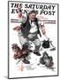 "Shoo Chickens !," Saturday Evening Post Cover, June 2, 1923-Joseph Christian Leyendecker-Mounted Giclee Print