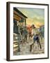 Shoot Out in the Wild West-Ron Embleton-Framed Giclee Print