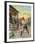 Shoot Out in the Wild West-Ron Embleton-Framed Giclee Print