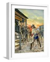 Shoot Out in the Wild West-Ron Embleton-Framed Giclee Print