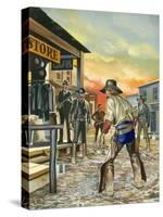 Shoot Out in the Wild West-Ron Embleton-Stretched Canvas