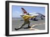 Shooter Signals to a T-45C Goshawk as it Launches from USS George H.W. Bush-null-Framed Photographic Print