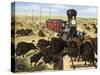Shooting Buffalo on the Kansas-Pacific Railroad-null-Stretched Canvas
