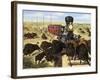 Shooting Buffalo on the Kansas-Pacific Railroad-null-Framed Giclee Print