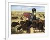 Shooting Buffalo on the Kansas-Pacific Railroad-null-Framed Giclee Print